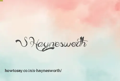 S Haynesworth