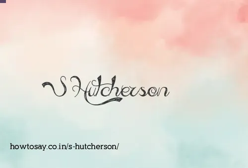 S Hutcherson