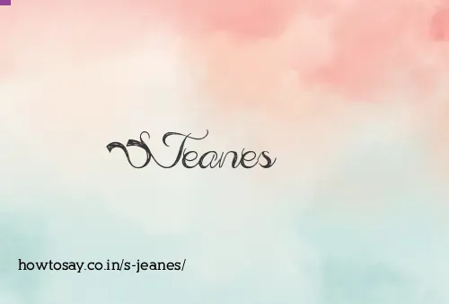 S Jeanes