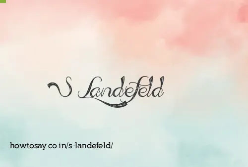 S Landefeld
