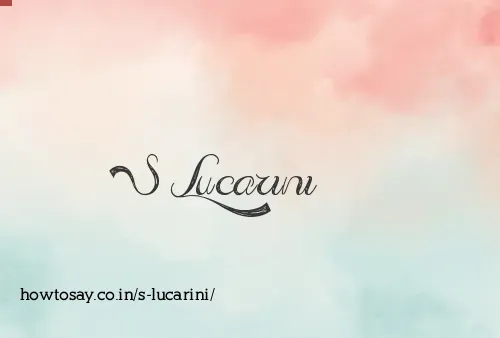 S Lucarini