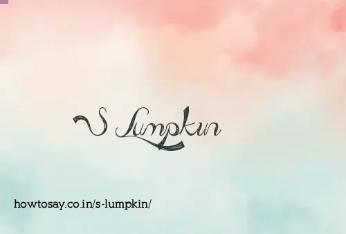 S Lumpkin