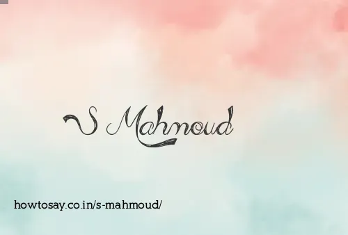 S Mahmoud