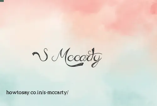 S Mccarty