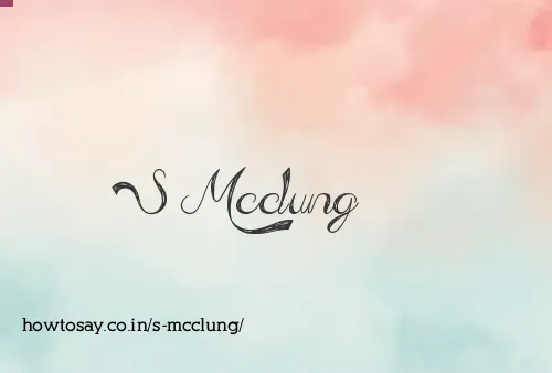 S Mcclung