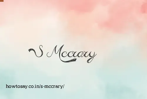S Mccrary