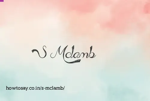 S Mclamb
