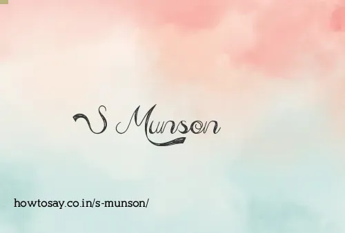 S Munson