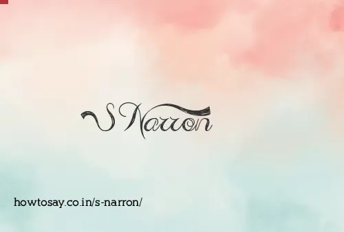 S Narron