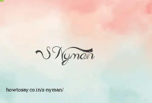 S Nyman