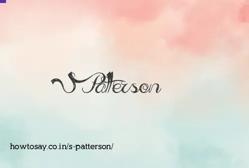 S Patterson