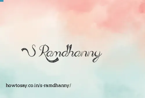 S Ramdhanny
