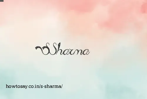 S Sharma