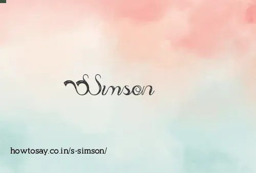 S Simson