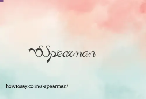 S Spearman