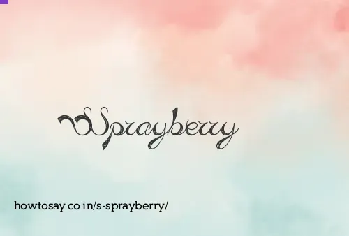 S Sprayberry