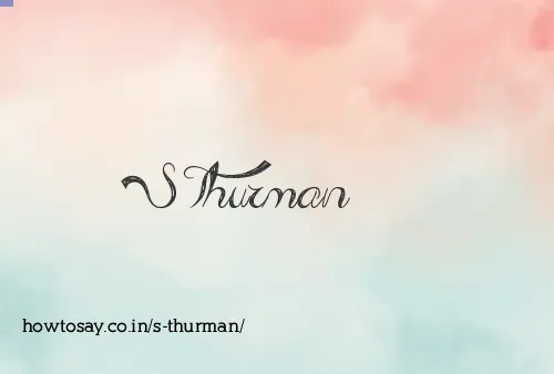 S Thurman