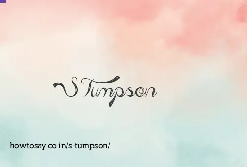 S Tumpson