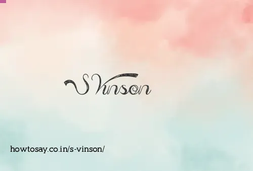 S Vinson