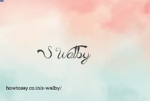 S Walby