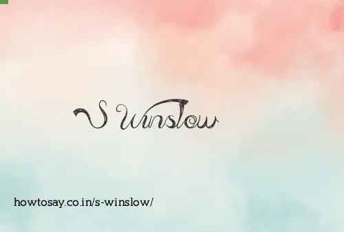 S Winslow
