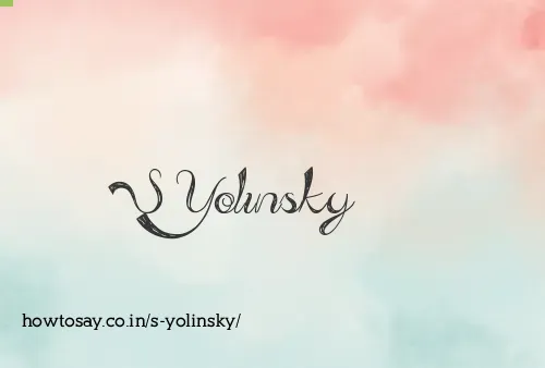 S Yolinsky