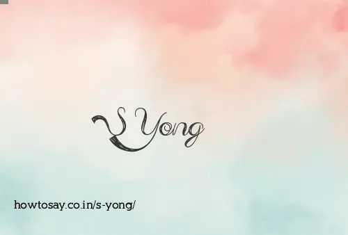 S Yong