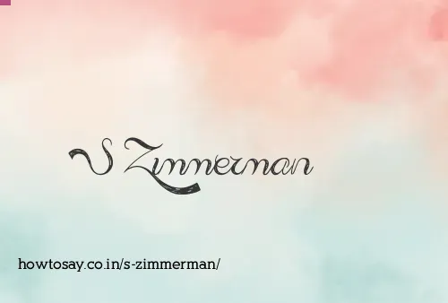 S Zimmerman