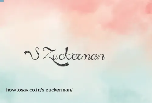 S Zuckerman