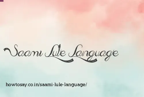 Saami Lule Language