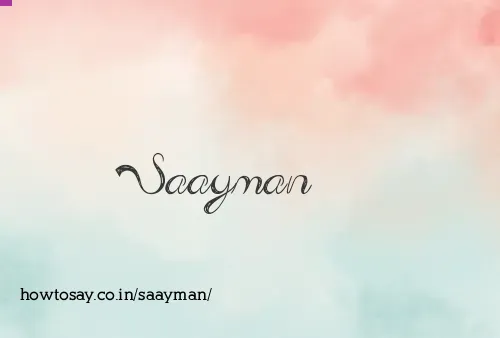 Saayman