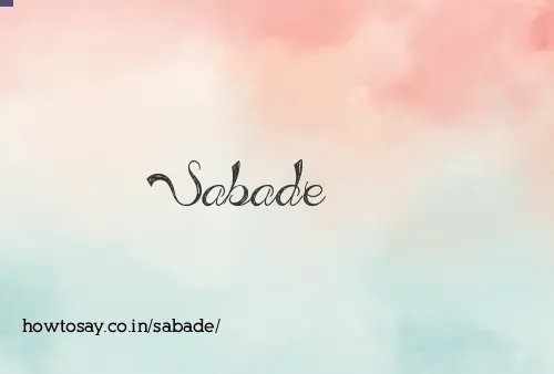 Sabade