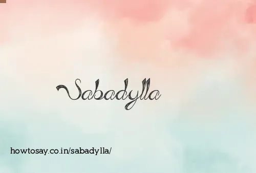 Sabadylla