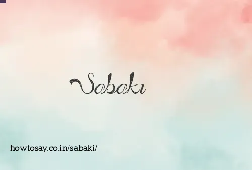 Sabaki