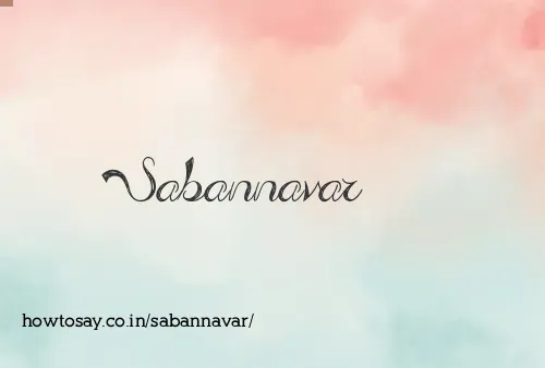 Sabannavar