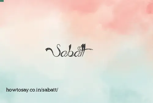 Sabatt