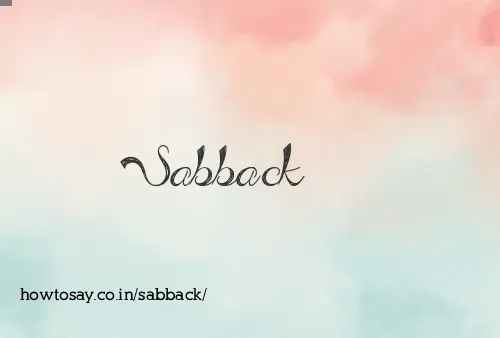 Sabback