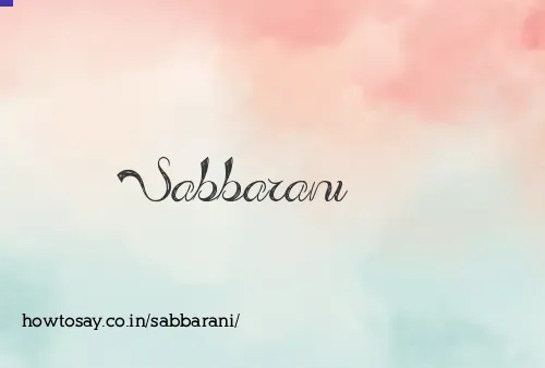 Sabbarani