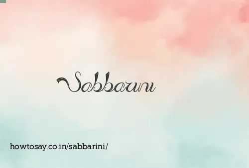 Sabbarini