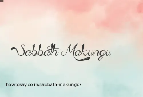 Sabbath Makungu