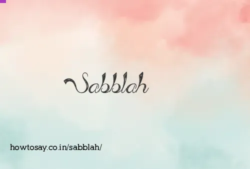 Sabblah