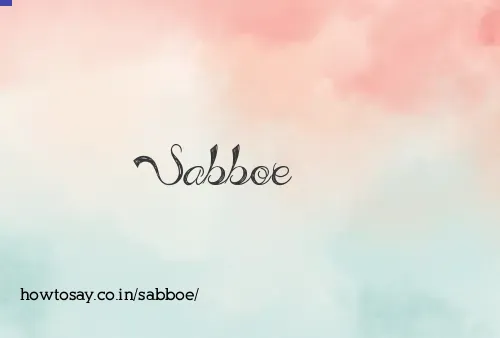Sabboe