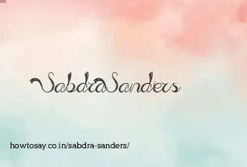Sabdra Sanders