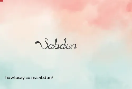 Sabdun