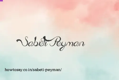 Sabeti Peyman