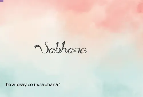 Sabhana