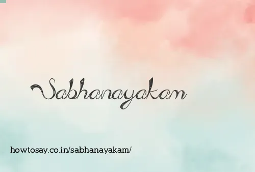 Sabhanayakam