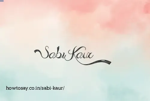 Sabi Kaur