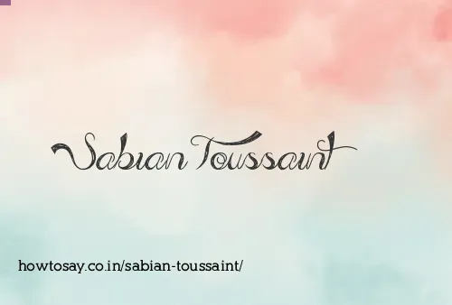 Sabian Toussaint