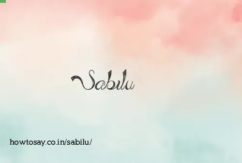 Sabilu